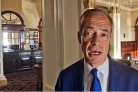 Nigel Farage, Reform UK leader, at Blackpool's Imperial Hotel