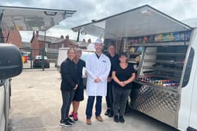 Paul Bowen (centre) with the new staff members