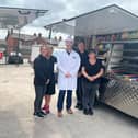Paul Bowen (centre) with the new staff members