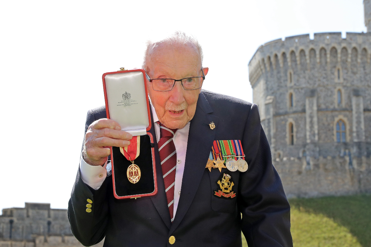 End UK Private Jets protester dumps human faeces on Sir Captain Tom memorial