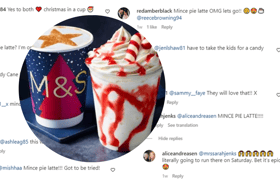 M&S have revealed a festive first: the Candy Cane Frappe