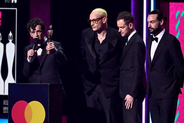The 1975 picked up a Brit Award for Group of the Year