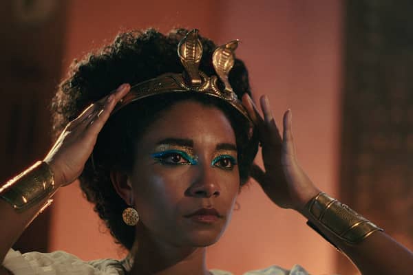 Actress Adele James plays Cleopatra in the new Netflix series