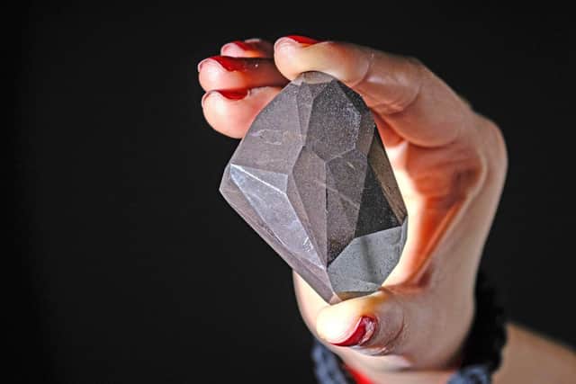 THE world's largest cut diamond, The Enigma, has sold for £3.16m (photo: Leon Neal/Getty Images)