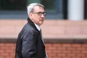 Andy Pilley arriving at Preston Crown Court to hear the verdict of the jury in his 8 month long trial