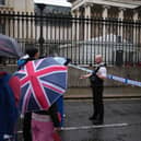 LONDON, ENGLAND - AUGUST 8: Police restrict access outside the British Museum on August 8, 2023 in London, England. The Metropolitan Police said they were called to Museum Street at 10AM after a reported stabbing. A man was subsequently taken to the hospital with a stab wound and another was arrested on suspicion of Grievous Bodily Harm. (Photo by Carl Court/Getty Images)