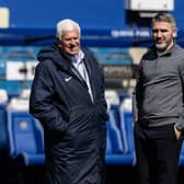 Preston North End’s manager Ryan Lowe with club director Peter Ridsdale