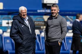 Preston North End’s manager Ryan Lowe with club director Peter Ridsdale