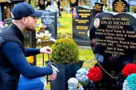 Byron Highton and his family attended the grave of his brother Jon-Jo Highton on the 9th anniversary of his death