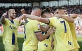 Preston North End players celebrate