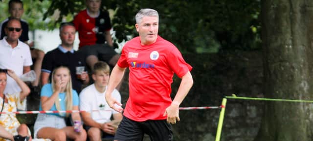 Ryan Lowe taking part in ‘Red Day for Rio’ charity match