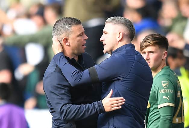 Preston North End's Manager Ryan Lowe and Plymouth Argyle's Manager Steven Schumacher