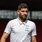 Preston North End’s Ched Evans looks on 