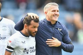 Preston North End's Duane Holmes with Manager Ryan Lowe
