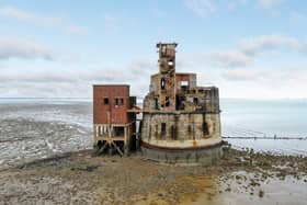 No1 The Thames, a 168-year-old gun tower, in the mouth of the River Thames in Kent (SWNS)