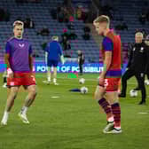 Preston North End warming up