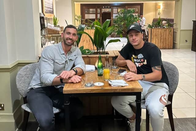 Nikola Salipur, owner of NIKO and Milutin Osmajic, PNE striker