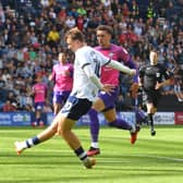 Preston North End's Mads Frokjaer-Jensen scores