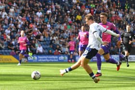 Preston North End's Mads Frokjaer-Jensen scores