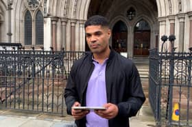 Calvin Buckley, 40, the partner of Frankie Jules-Hough, 38, speaking outside the Royal Courts of Justice in London, after appeal judges added three years to a 12-year jail term handed to a boxing coach who admitted causing the death of Ms Hough, a pregnant mother-of-two in a motorway crash. 