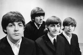 The Beatles (L-R) Paul McCartney, George Harrison (1943 - 2001), Ringo Starr and John Lennon (1940 - 1980) at the BBC Television Studios in London, 1966. (Central Press/Getty Images)