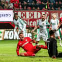 Nathaniel Adjei (r) plays his club football for Hammarby. The Preston North End transfer target is wanted by other Championship clubs. 