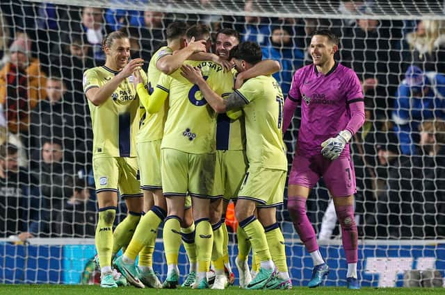 PNE players celebrate