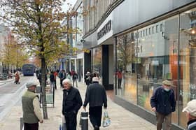 Shoppers in Preston City Centre