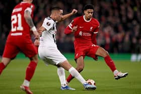 Jarell Quansah in action for Liverpool 