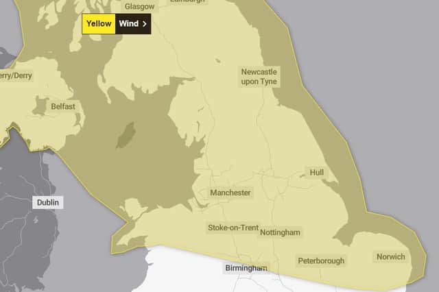 A yellow weather warning has been issued for Lancashire and large parts of Northern England, Wales and Scotland on Thursday (December 21)