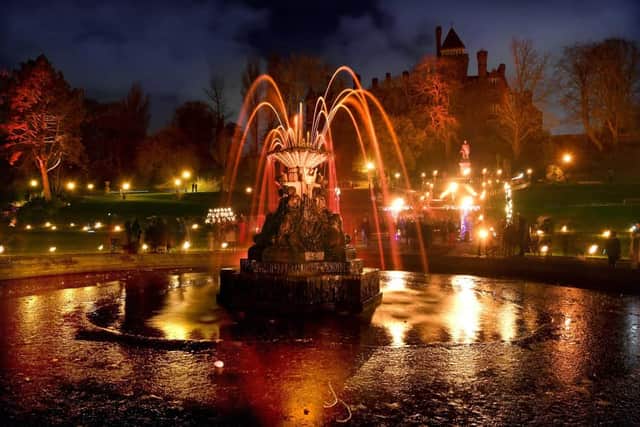 Avenham Park was transformed into a spectacular display of light at Preston's first Festive Fire Garden
