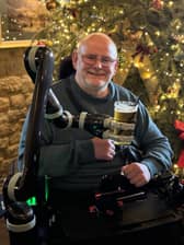 John Newcombe is the fifth person in the UK to have a JACO assistive robotic arm