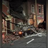 Emergency services were alerted to a building collapse on London Road just before 8pm on Sunday after an issue with gas at the property triggered an explosion.