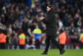 Daniel Farke and Leeds United were in good spirits on Saturday. The Whites defeated Ipswich Town 4-0 to close the gap on them. (Image: Getty Images)