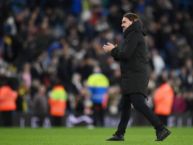Daniel Farke and Leeds United were in good spirits on Saturday. The Whites defeated Ipswich Town 4-0 to close the gap on them. (Image: Getty Images)