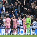 Leeds keeper Illan Meslier sees red after pushing Preston North End striker Milutin Osmajić in the face during today's game at Deepdale