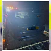 This BMW, suspected to be operating as an illegal taxi. was caught on the M6 near Preston.