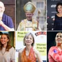 Clockwise from top left, Glastonbury Festival founder Michael Eavis, Archbishop of Canterbury Justin Welby, singer Shirley Bassey, England goalkeeper Mary Earps, novelist Kate Mosse and Game of Thrones actor Emilia Clarke with her mother Jenny. All have been honoured in the New Year list Pictures: PA  