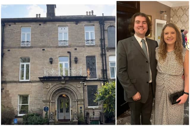 Reporter Aimee Seddon (pictured on the far right) attended a wedding at Astley Bank Hotel in Lancashire. 