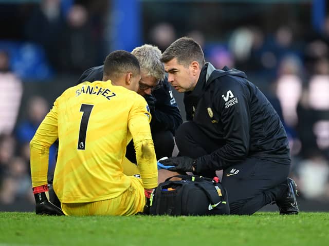 Chelsea will not have Robert Sanchez available. The goalkeeper has an injury and isn't in contention to play Preston North End in the FA Cup. (Image: Getty Images)