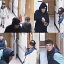 Lancashire Police has issued CCTV images of three suspects after the robbery on November 17 last year and are asking for the public's help to identify them.