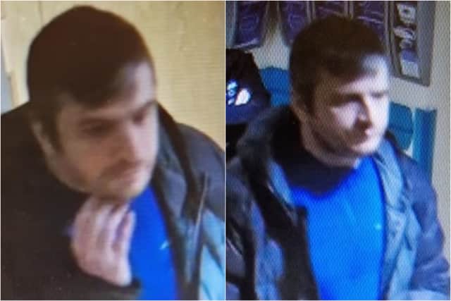 The 37-year-old is described as 6ft 1in tall, of slim build with brown hair (Credit: Lancashire Police)