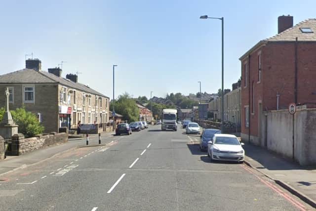 Two men have been arrested after a car smashed into a bus during a police chase in Blackburn (Credit: Google)