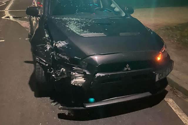 The scene of the crash in Leyland Lane, Leyland on Monday night (January 15)