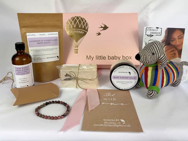 A BUSHBABY mum and baby box which currently retails at £37.99.