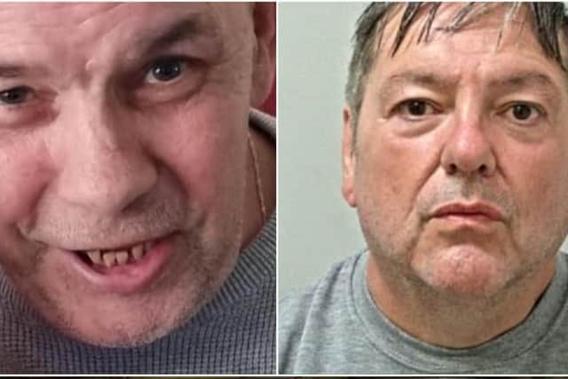 Blackpool murder victim Edward Forrester, 55 (left) and his killer William Wilkinson, 65, (right) who pleaded guilty to murdering Mr Forrester at his flat in Seafield Road, Blackpool last September