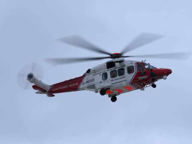 The man was taken to hospital after he was airlifted by a HM Coastguard helicopter, but he sadly died shortly afterwards