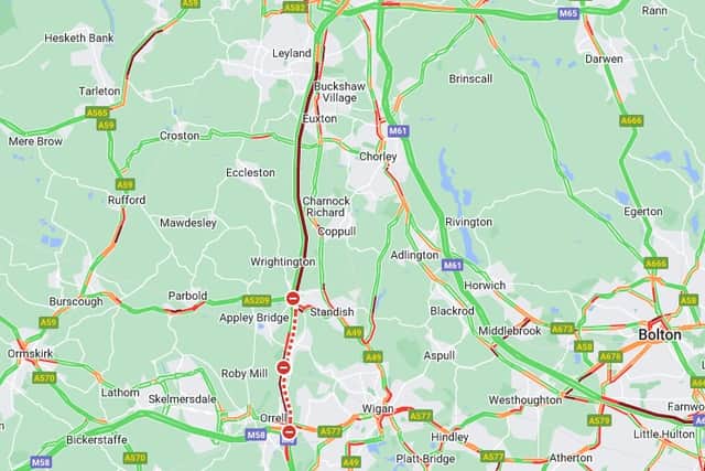 Long delays were building in the area following the closure (Credit: AA)