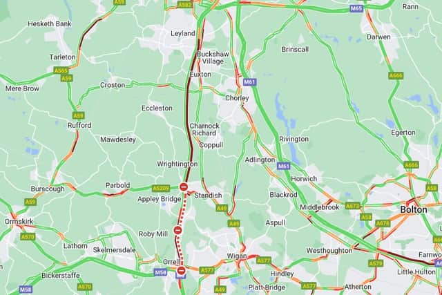 Long delays were building in the area following the closure (Credit: AA)