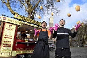 A 19-year-old woman has travelled from Wales to Preston and stayed in an Airbnb to test out a the Spud Brothers’ famous jacket potato. 